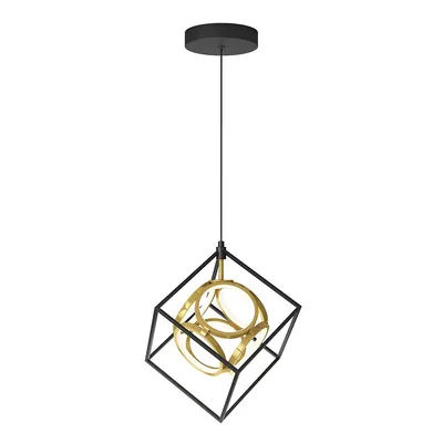 Mini Luxury Modern Pendant Light Fixture, Black And Gold