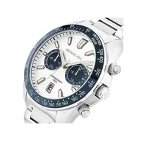 Two-tone Men's Chronograph Watch In Blue Tone Stainless Steel