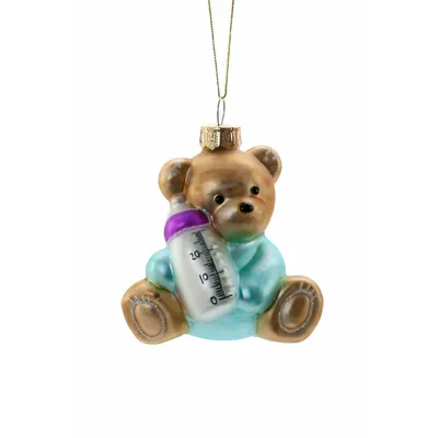 Sitting Baby Bear Ornament (pack Of 3