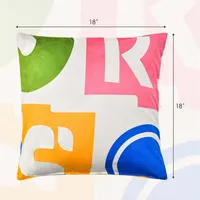 4 Pcs Square Throw Pillows Removable & Washable Velvet Pillow Pink