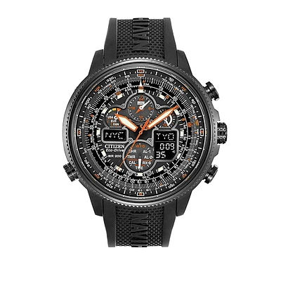 Eco-Drive Navihawk A-T Stainless Steel Embossed Strap Watch