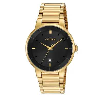 Analog Citizen Quartz Collection Goldtone Stainless Steel Watch