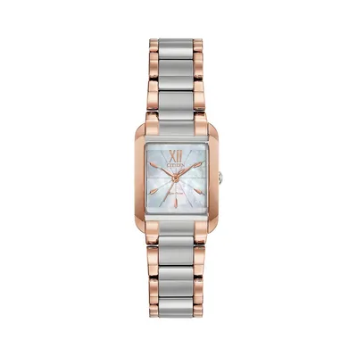 Bianca Eco-Drive WR050 Two-Tone Bracelet Watch
