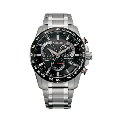 Perpetual Chrono A-T Eco-Drive Stainless Steel Watch CB5898-59E