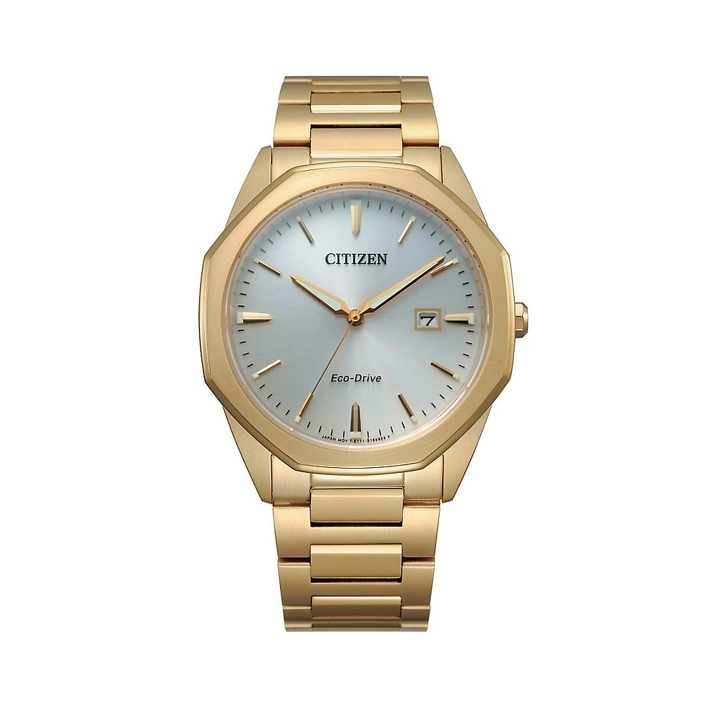 Eco-Drive Corso Goldtone Watch BM7492-57A