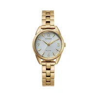 Eco-Drive Goldtone Mini Bracelet Watch