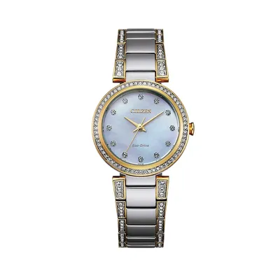 Eco-Drive Mother-of-Pearl Crystal Watch