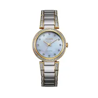 Eco-Drive Mother-of-Pearl Crystal Watch