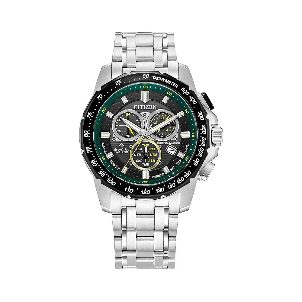 Montre-bracelet en acier inoxydable avec technologie Eco-Drive BL5578-51E