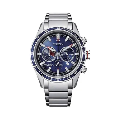 Super Titanium Eco-Drive Bracelet Chronograph Watch CA4490-85L
