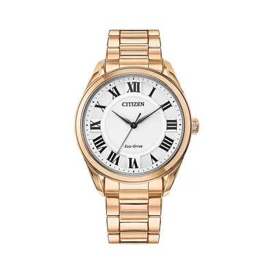 Fiore Rose Goldtone Stainless Steel Bracelet Watch EM0973-55A