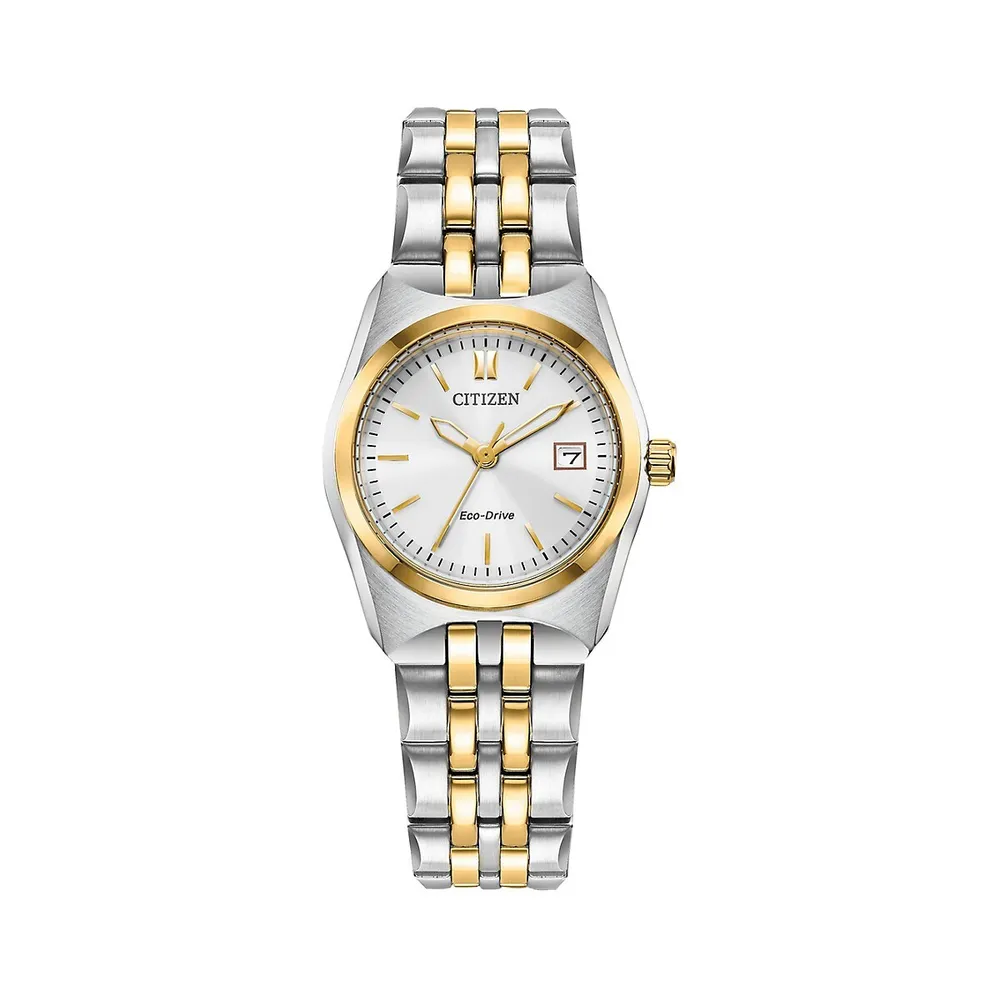 Corso Eco-Drive Two-Tone Stainless Steel Bracelet Watch​ EW2299-50A