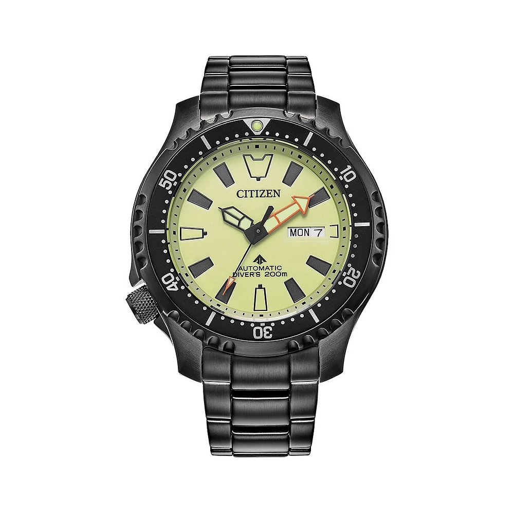 Montre-bracelet de plongée en acier inoxydable Promaster Dive avec cristaux de saphir NY0155-58X