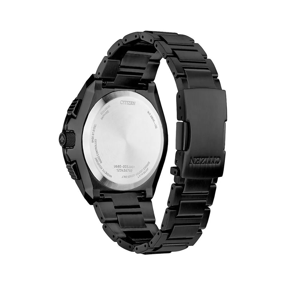 Skyhawk Blacktone Stainless Steel Bracelet Cronograph Watch ​JY8127-59E