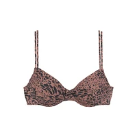 Leopard Print Underwire Bikini Top