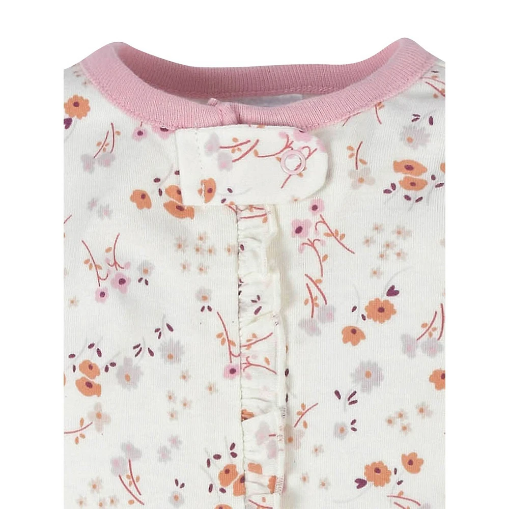 Baby Girl's Floral Sleep 'N Play Footie