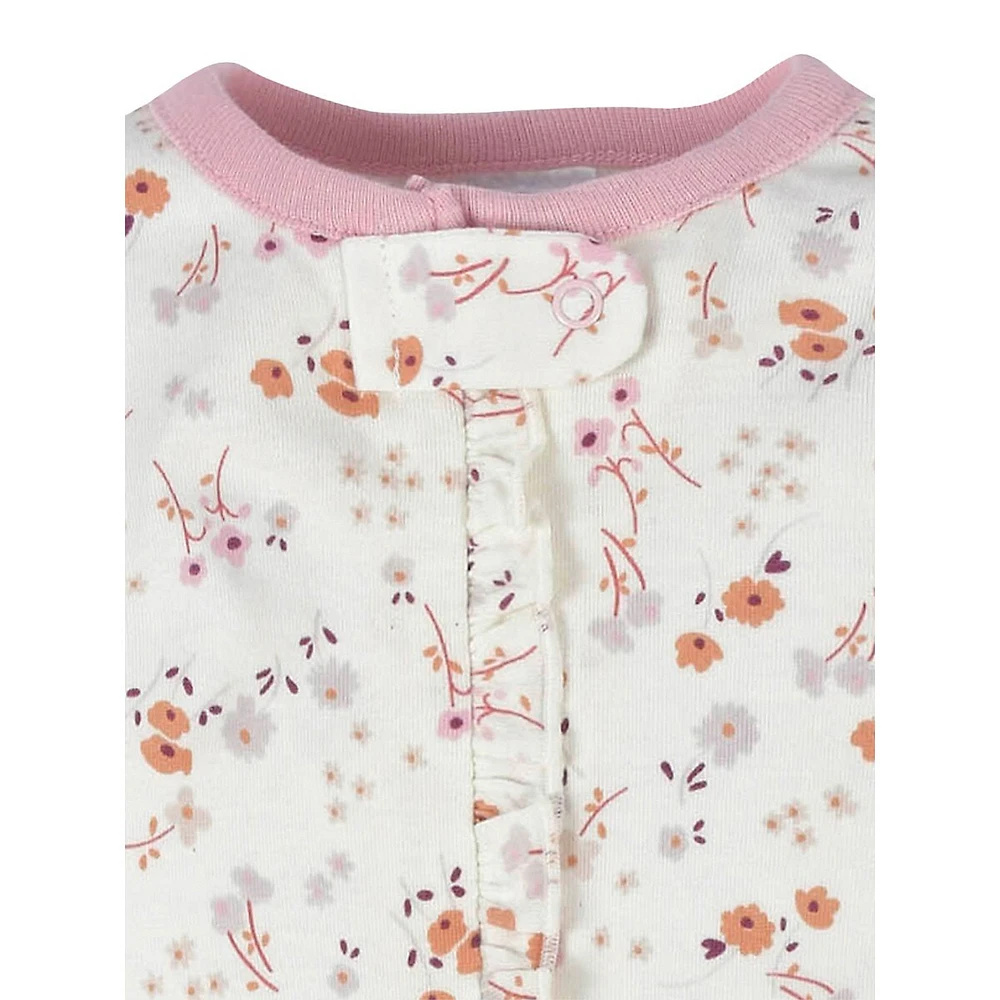 Baby Girl's Floral Sleep 'N Play Footie