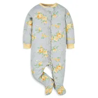 Baby's Sleep 'N' Play Rose-Print Footie — 3 to 6 Months