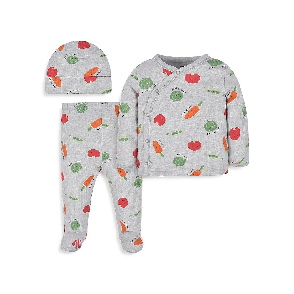 Baby's 3-Piece Take Me Home Vegetable-Print Set