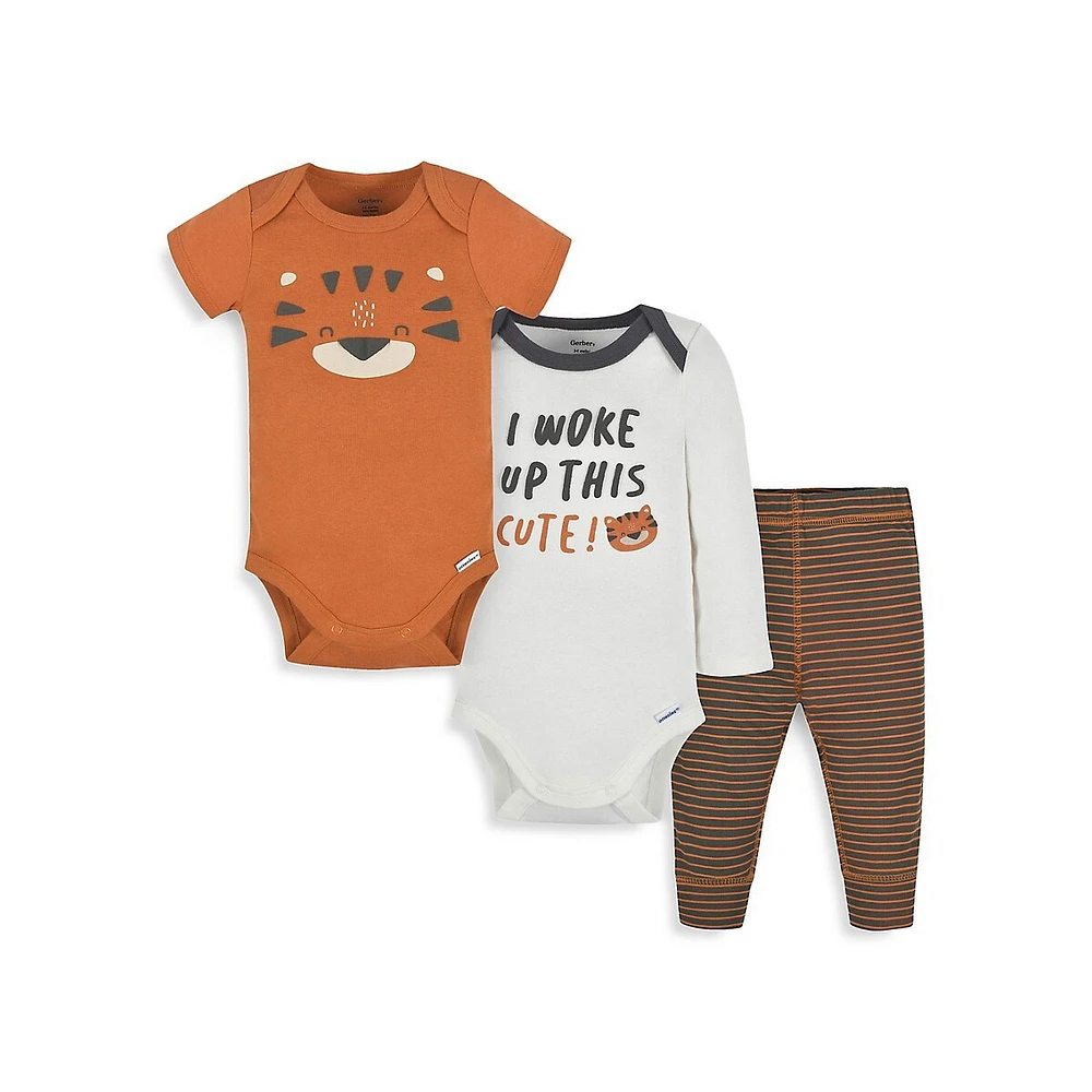 Baby's 3-Piece Take Me Home Tiger-Print Set