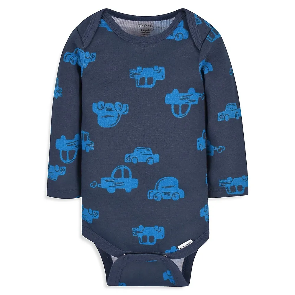 Baby Boy's 3-Pack Cars Onesies Bodysuits