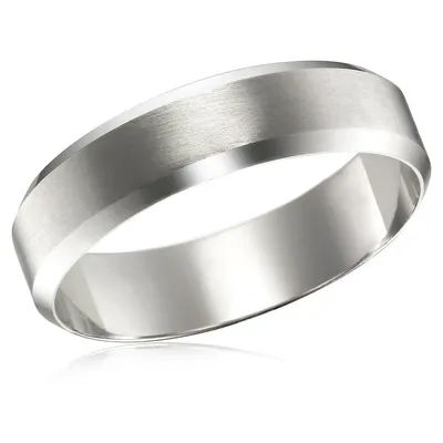 Silver Plated 5mm Ladies Band Ring