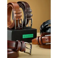 Dual Ring Leather Classic Prong Belt