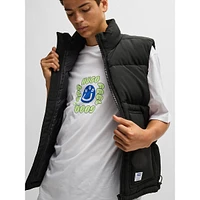 Blue Logo Label Canvas Vest