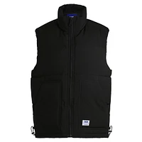 Blue Logo Label Canvas Vest