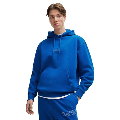 Cotton-Terry Hoodie With Outline Logos
