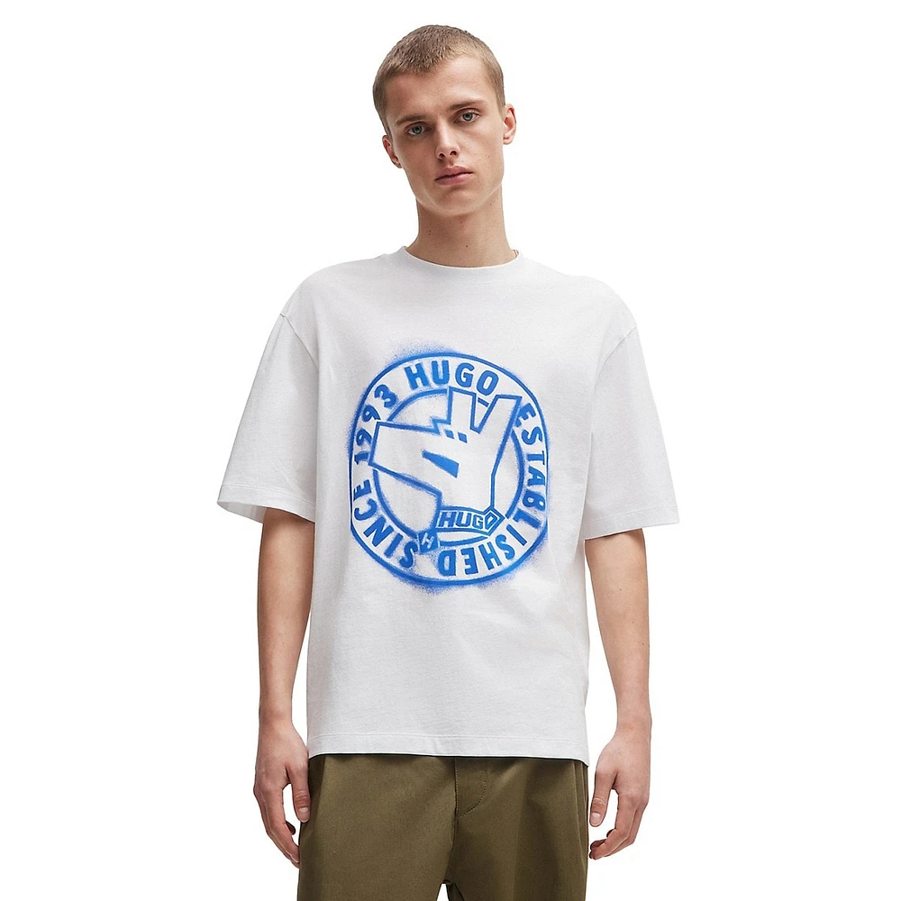 Regular-Fit Cotton-Jersey Art Graphic T-Shirt
