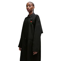 HUGO x Les Benjamins Beaded Rose Brooch Trench Coat