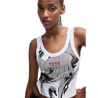 HUGO x Les Benjamins Swan-Print Tank