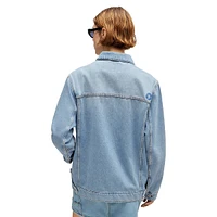 Boxy-Fit Stonewashed Denim Jacket