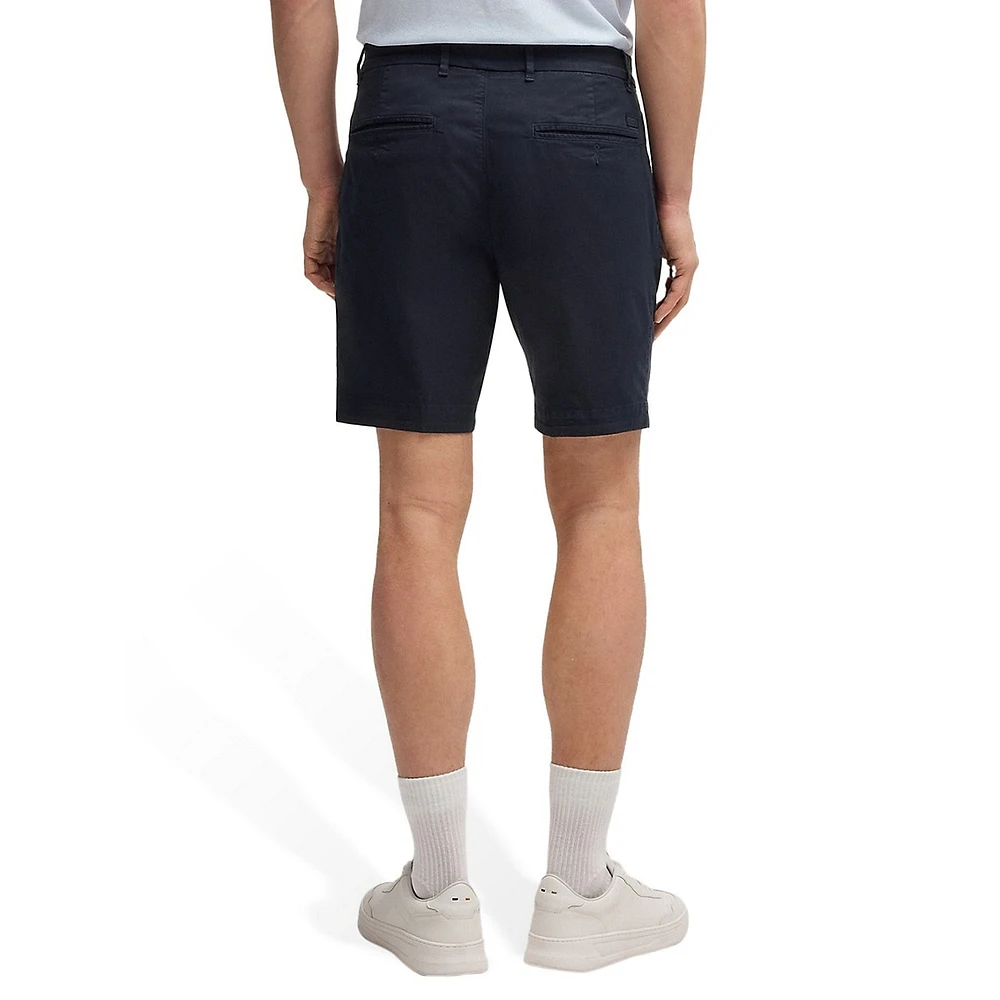 Slim-Fit Stretch-Cotton Twill Shorts