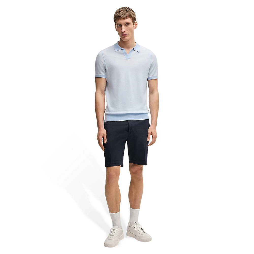 Slim-Fit Stretch-Cotton Twill Shorts