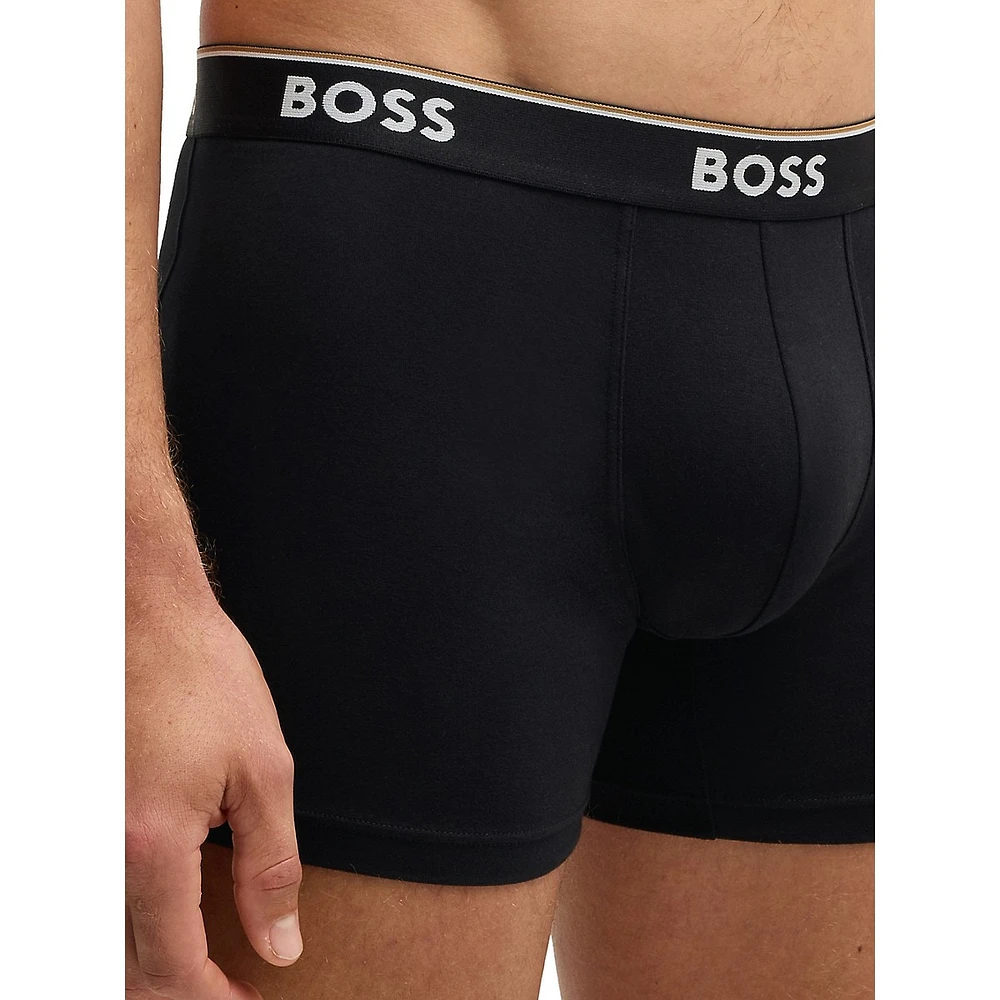 3-Pack Stretch-Cotton Logo Boxer Briefs