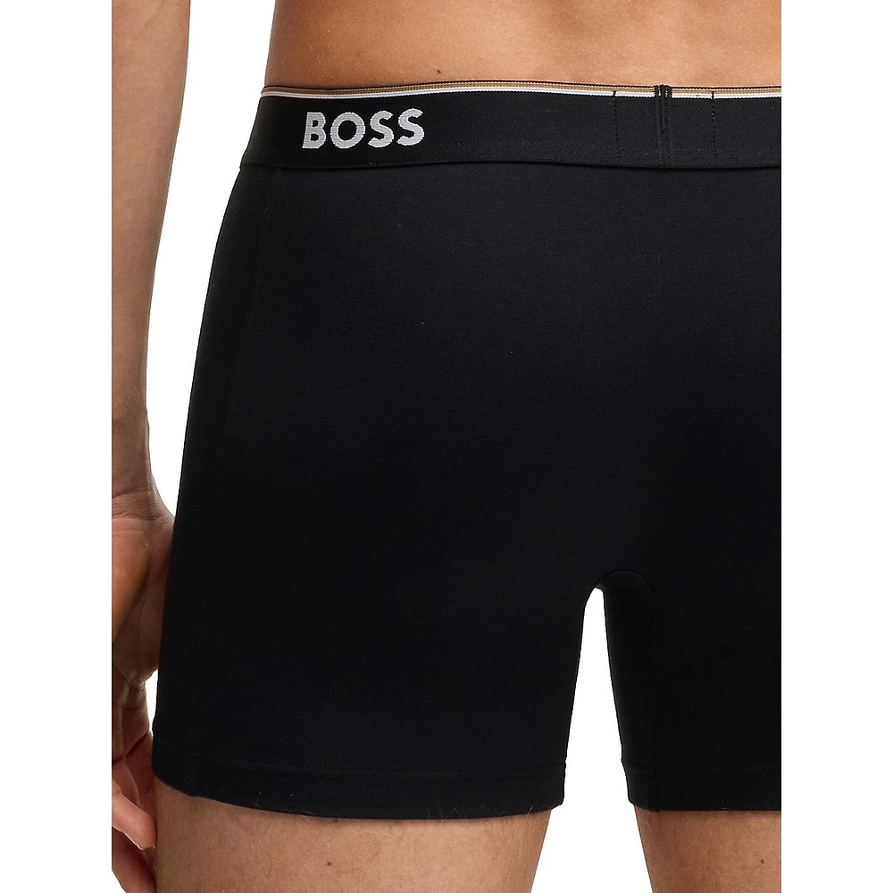 3-Pack Stretch-Cotton Logo Boxer Briefs