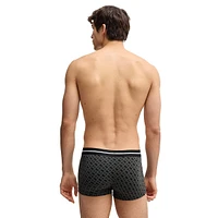 3-Pack Stretch-Cotton Plain & Monogrammed Trunks