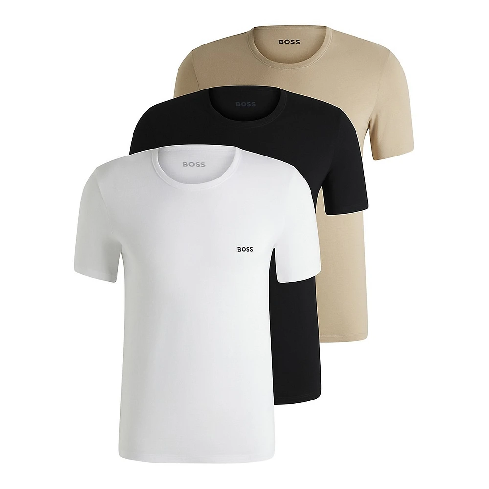 3-Pack Cotton Logo Lounge T-Shirts