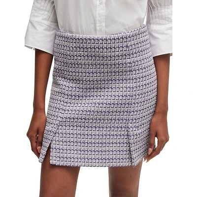 Rasminia Patterned Tweed Mini Skirt