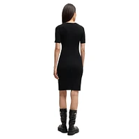 Slim-Fit Ribbed Stretch Dress