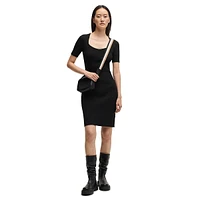 Slim-Fit Ribbed Stretch Dress