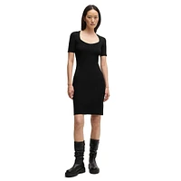 Slim-Fit Ribbed Stretch Dress