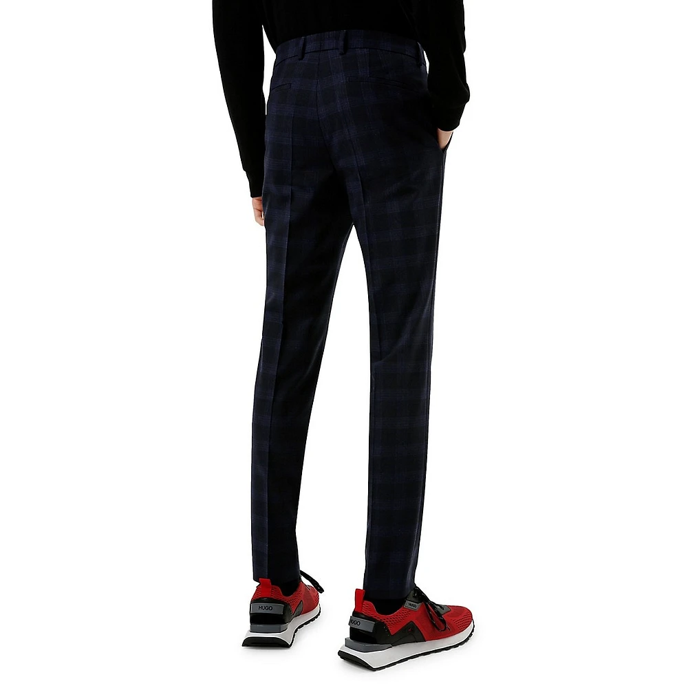 Heiron Extra-Slim Check Performance Trousers