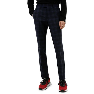 Heiron Extra-Slim Check Performance Trousers