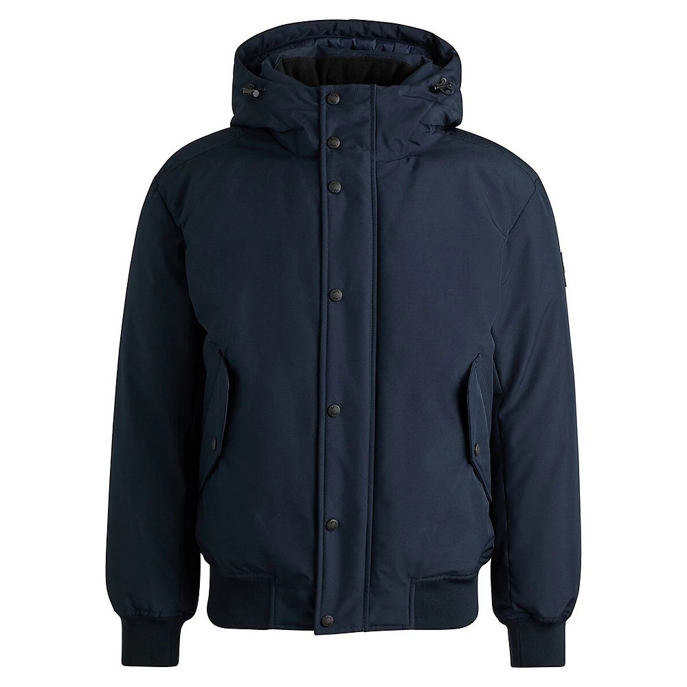 Water-Repellent Jacket With Polar-Fleece Collar Lining