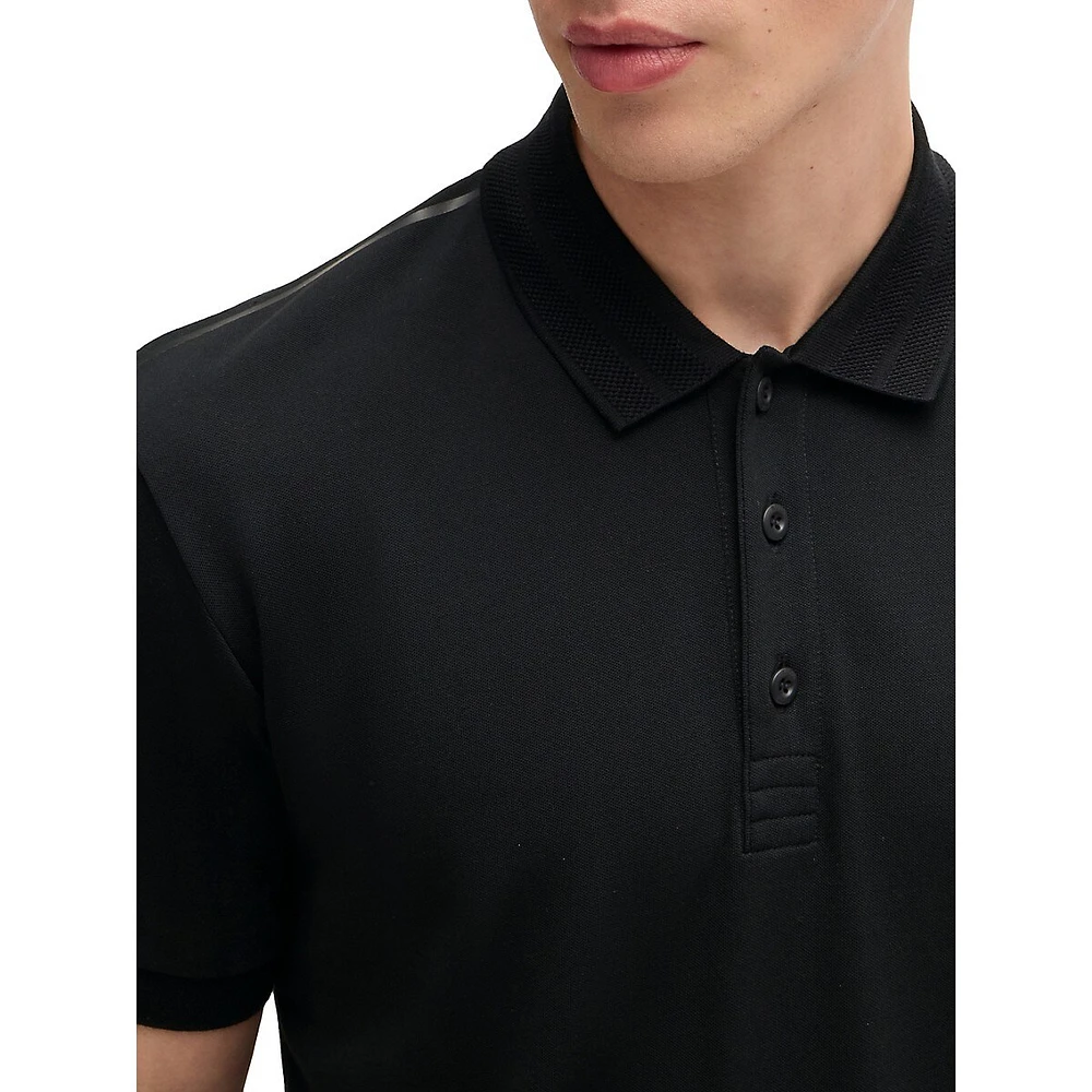 Regular-Fit UV Protection Logo Polo Shirt