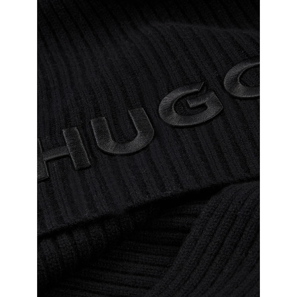 Logo-Lettered Virgin Wool Scarf