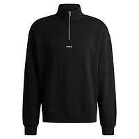 Sweatshirts Cotton-Terry Zip-Neck Sweatshirt With Logo Print